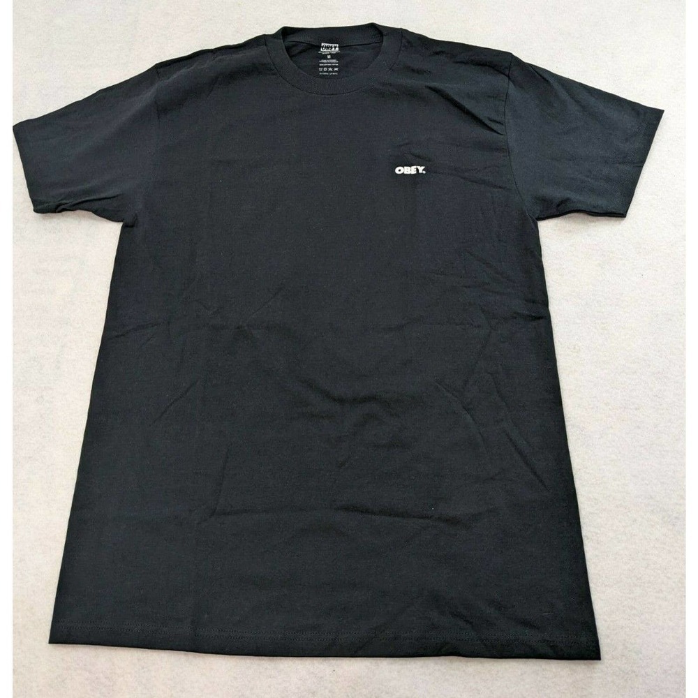 Obey Statue Icon T-shirt Black Medium Short Sleeve Crew Neck 100% Cotton - Picture 3 of 5